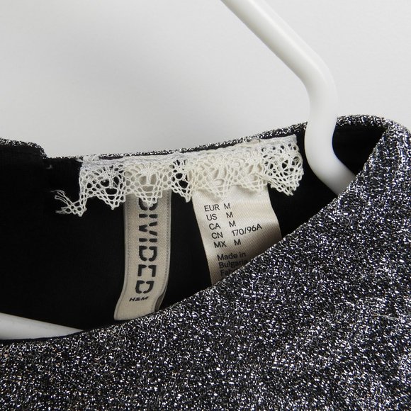 H&M Silver Glitter Dress in Medium - Picture 4 of 4